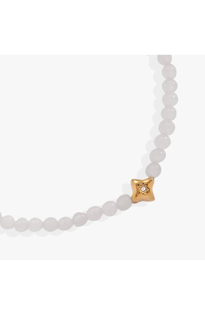 Alex and Ani Star White Jade Mini Stretch Bracelet, Alternate, color, White