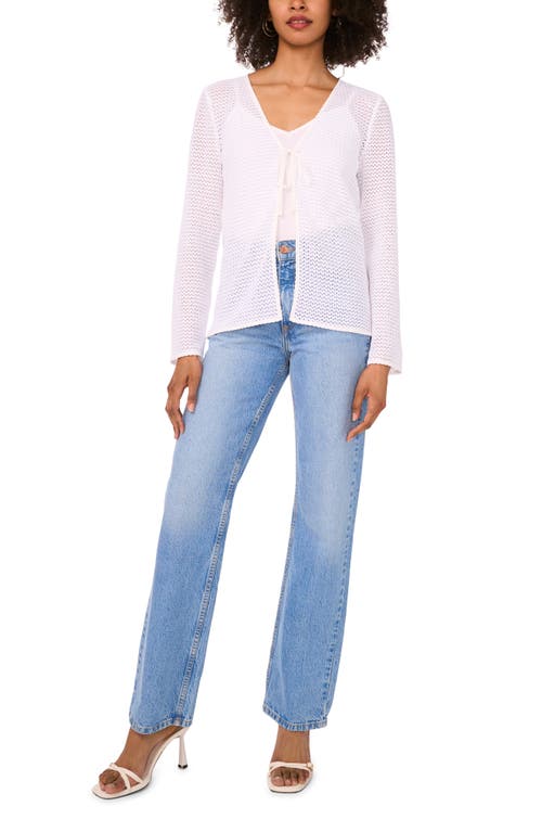 1.state Front Tie Open Knit Cardigan