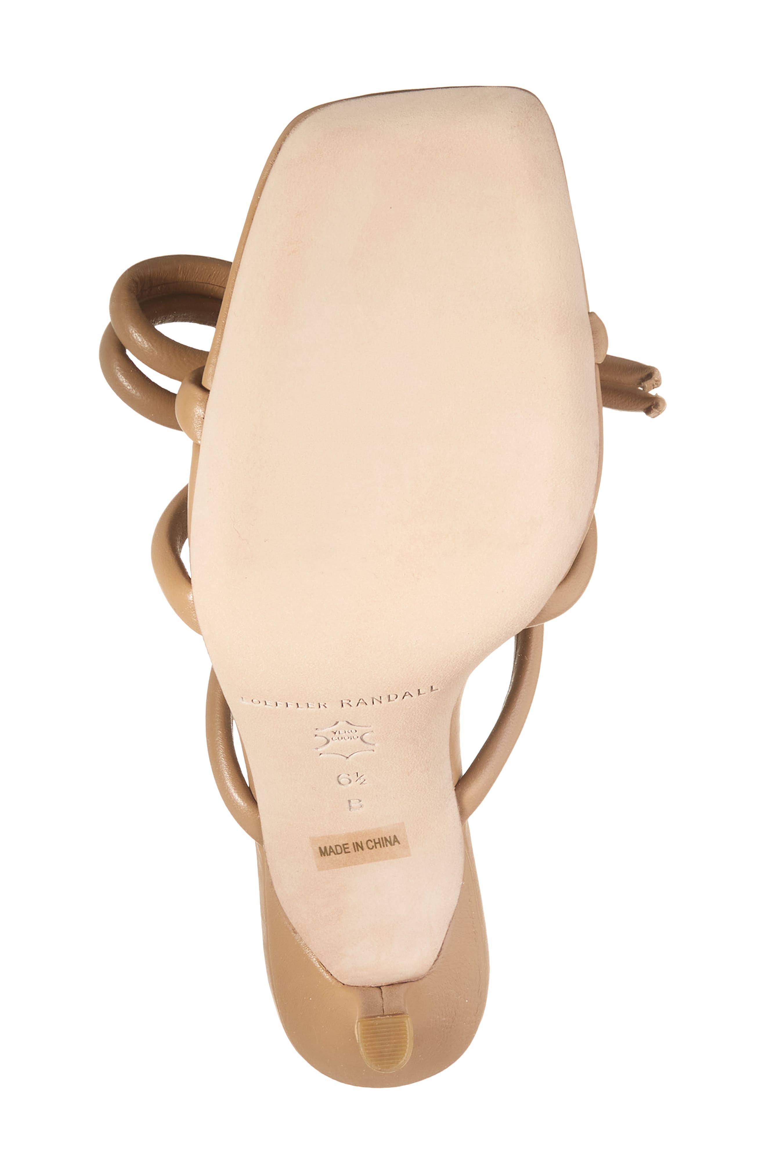 Loeffler Randall Leather Bow Sandal, Alternate, color, Dune