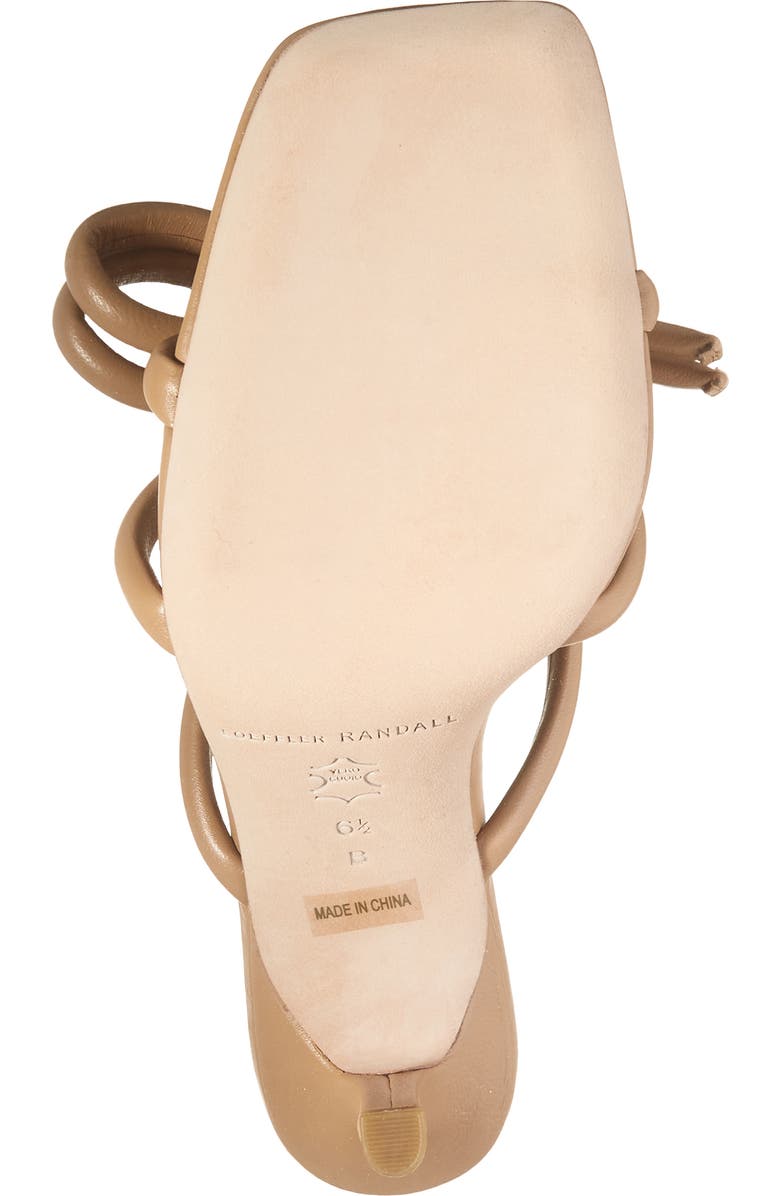 Loeffler Randall Leather Bow Sandal, Alternate, color, Dune