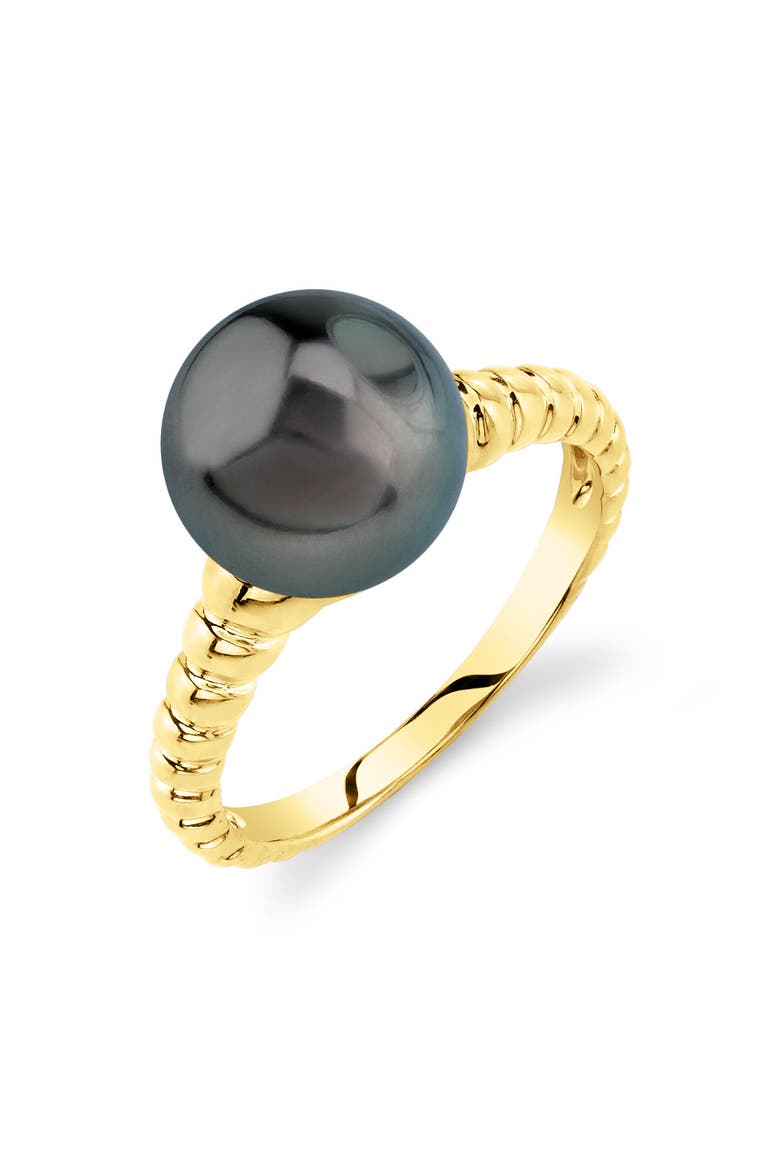 Tahitian South Sea Pearl Terrie Ring, Main, color, Yellow Gold