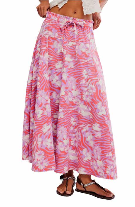 Free People Zephyr Print Convertible Bustle Maxi Skirt