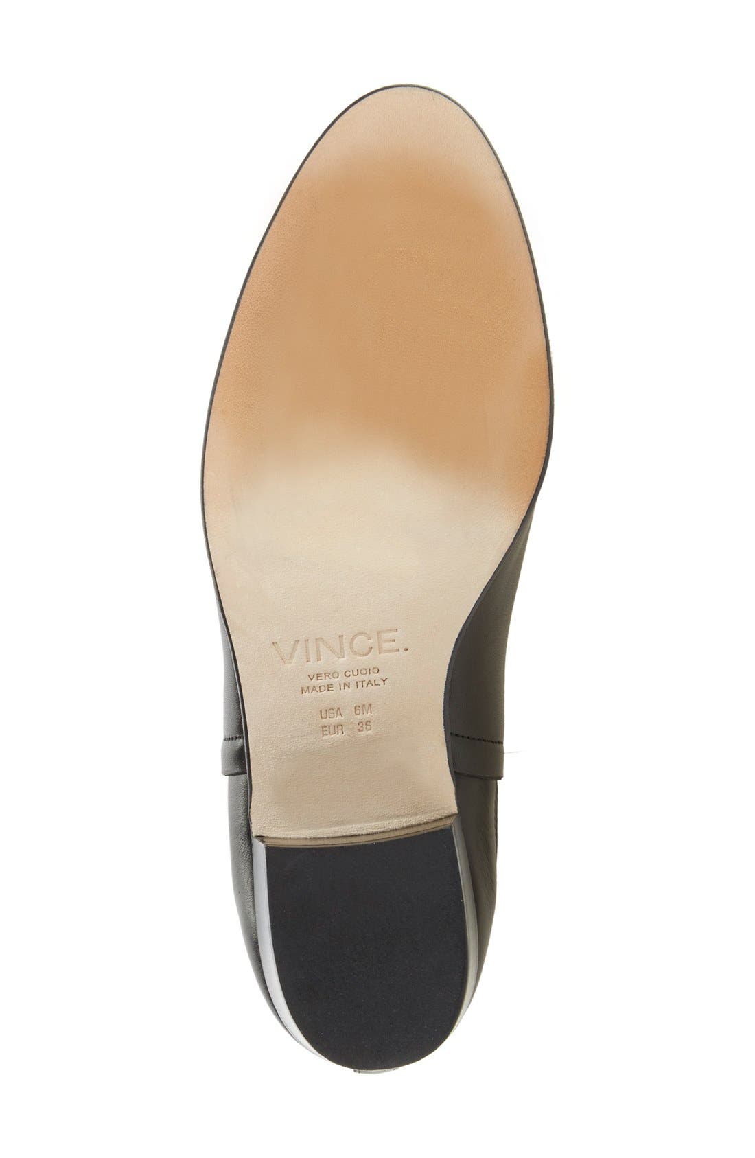 'Hallie' Round Toe Bootie, Alternate, color, BLACK LEATHERDNU