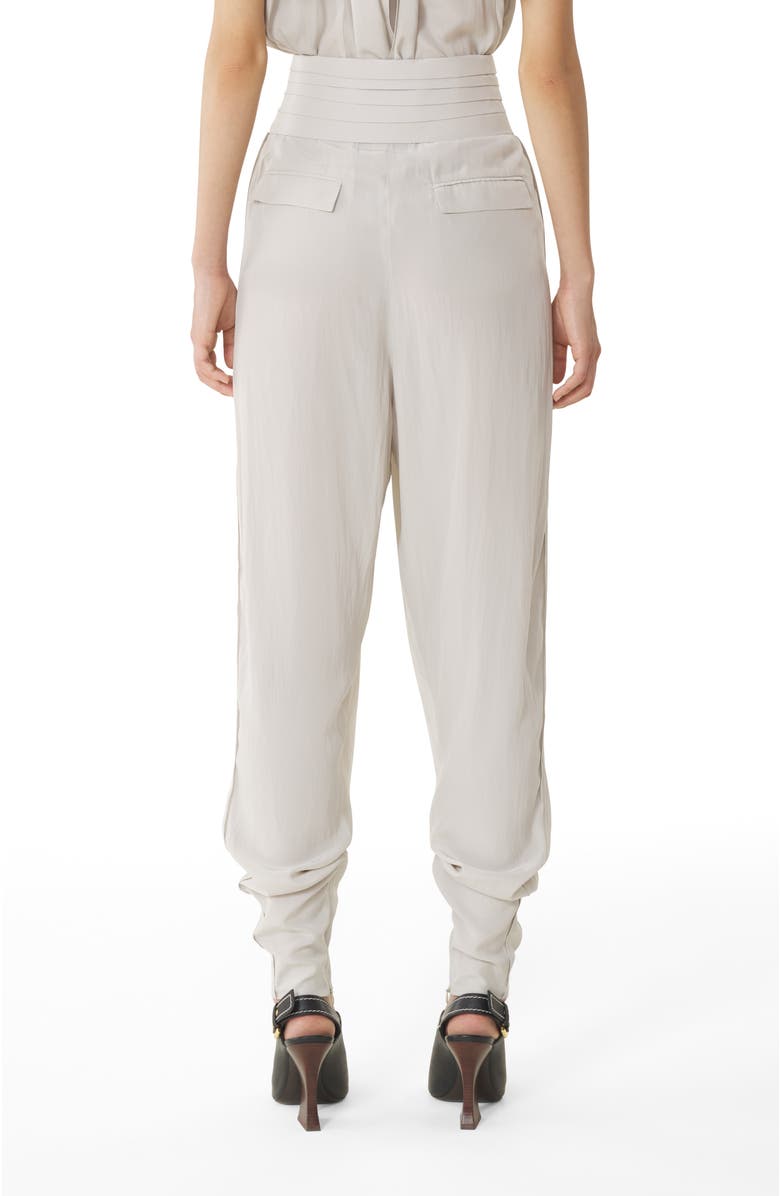 Lanvin White Draped Charmeuse Pants, Alternate, color, White