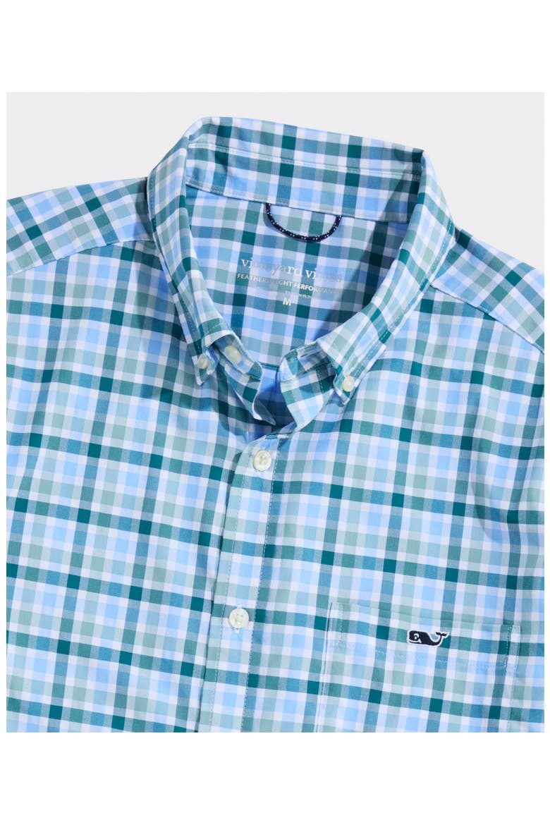 Plaid Performance Long Sleeve Button Up Shirt, Alternate, color, SEACLIFF BLUE