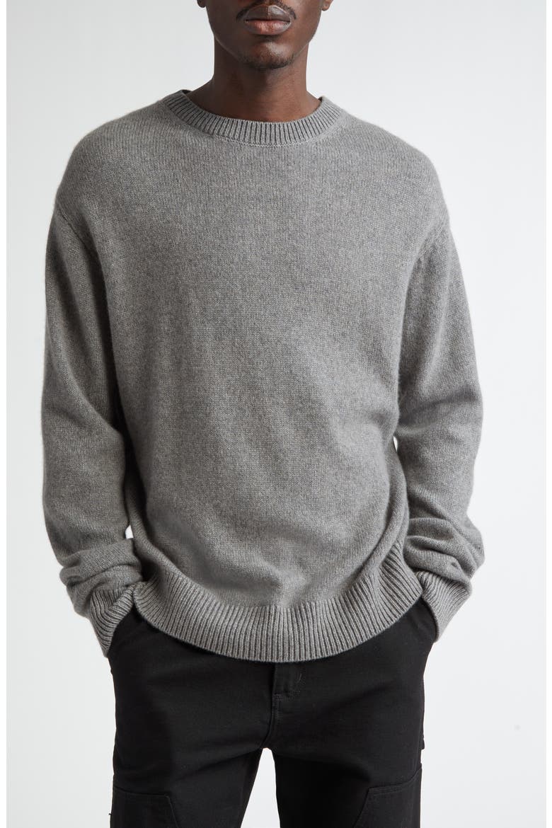 Gender Inclusive Simple Cashmere Sweater, Main, color, LIGHT GREY