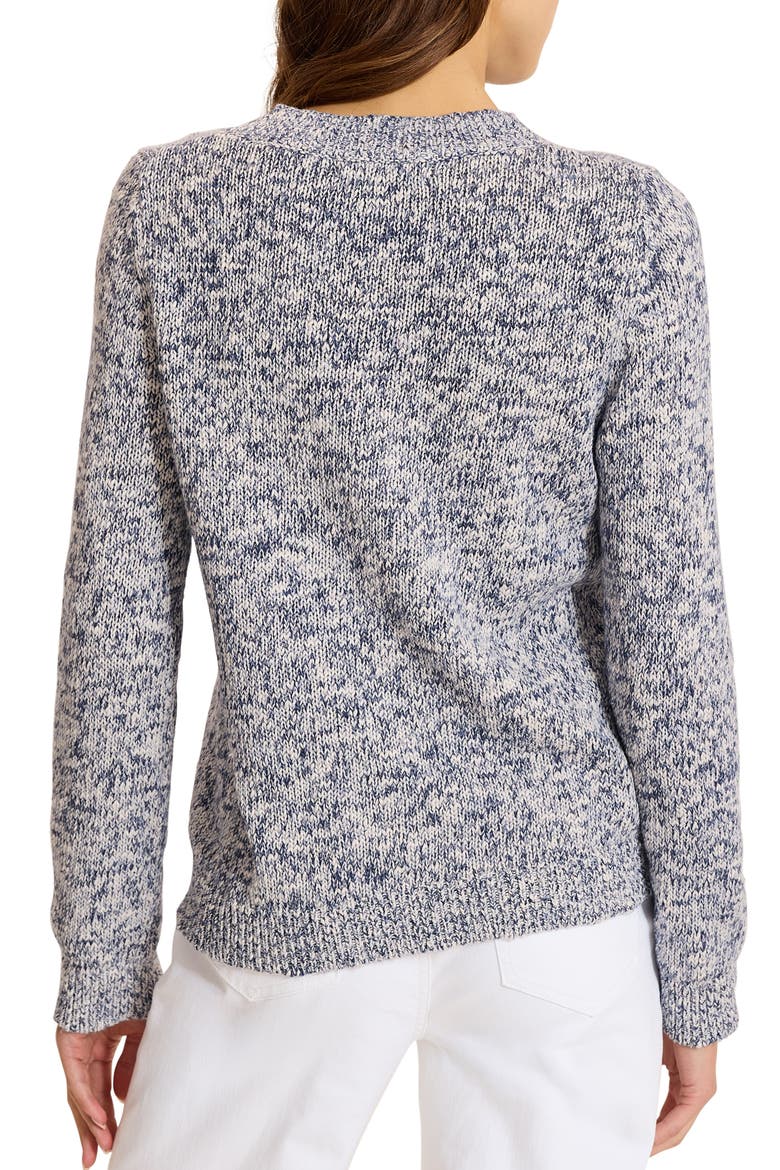 Surf Shore Mouline Jersey Crewneck Sweater, Alternate, color, DK BLUESTONE