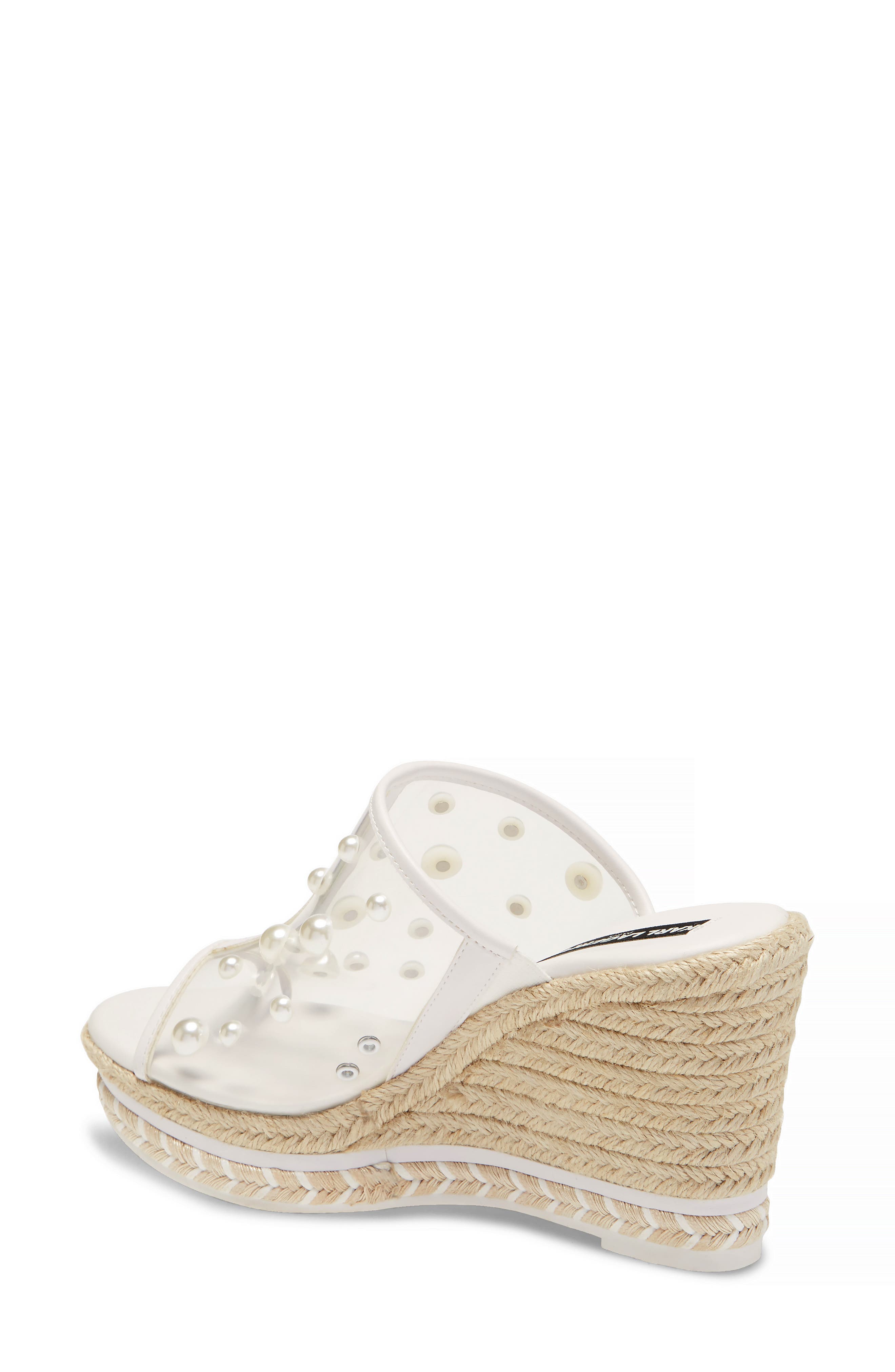 Carita Wedge Sandal, Alternate, color, WHITE/ CLEAR RUBBER