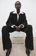 MANGO Straight Fit One-Button Suit Blazer