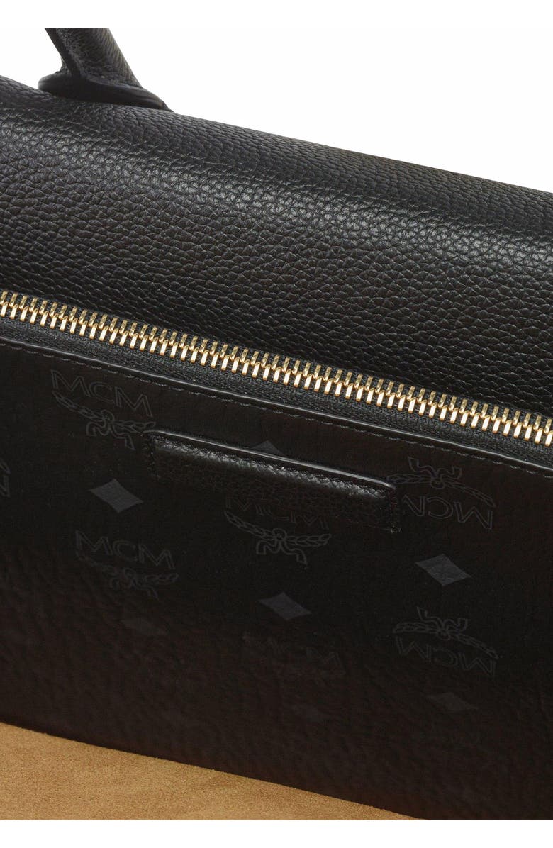 MCM Medium Milla Tote in Spanish Embossed Leather, Alternate, color, Black