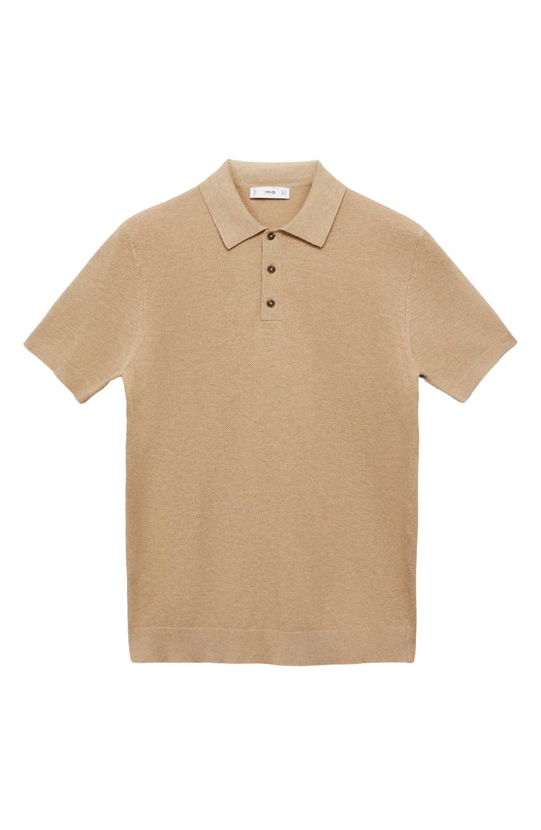 MANGO Slim Fit Polo, Alternate, color, Beige