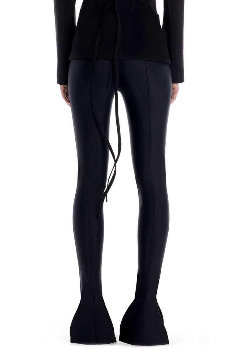 Cutout Split Hem Flare Wrap Waist Pants, Alternate, color, 1999 BLACK
