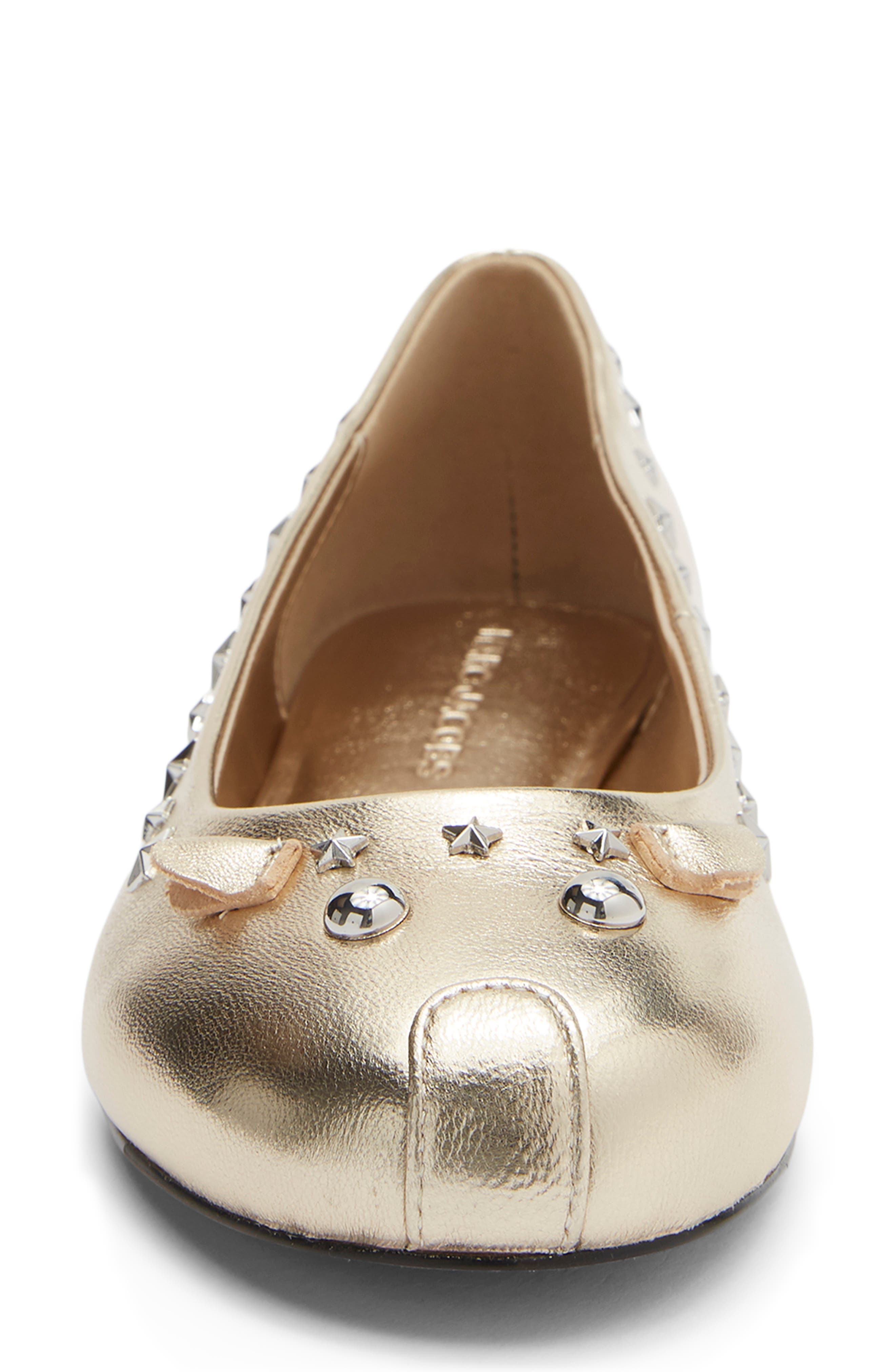 The Mouse Ballerina Leather Ballet Flat, Alternate, color, GOLD