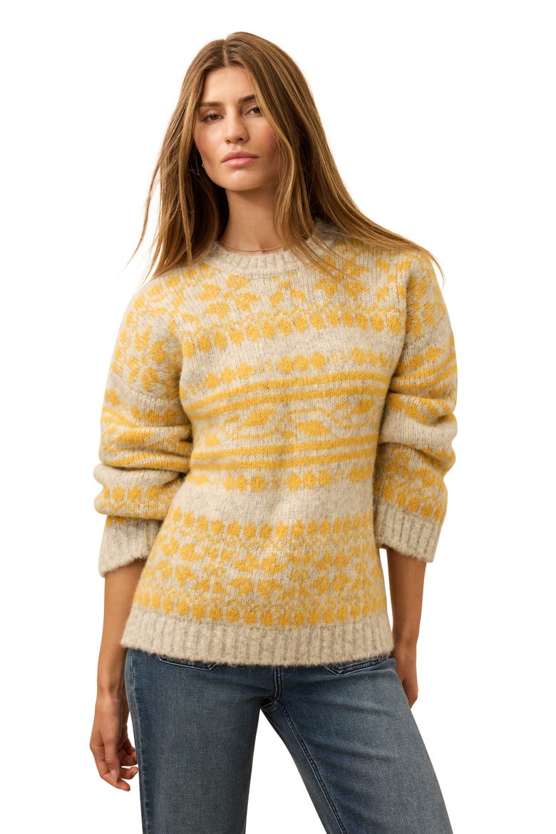 Powder Peak Alpaca Blend Crewneck Sweater, Main, color, GLACIER OAT