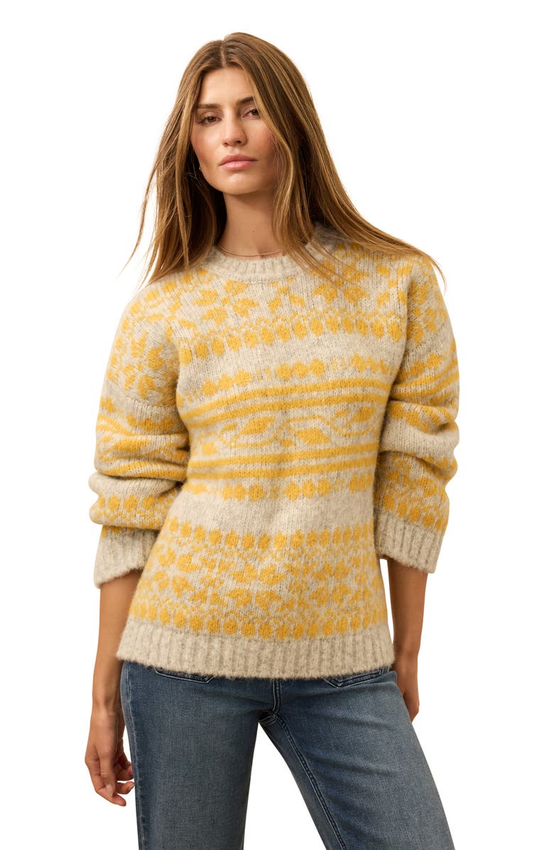 Faherty Powder Peak Alpaca Blend Crewneck Sweater, Main, color, Glacier Oat