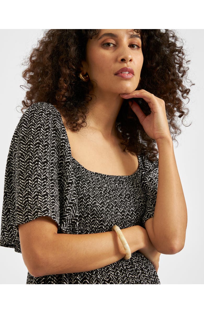 Ripe Maternity Emmy Shirred Dress, Alternate, color, Black / Natural