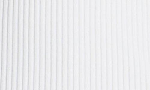Vince Scoop Neck Rib Tank In Optic White