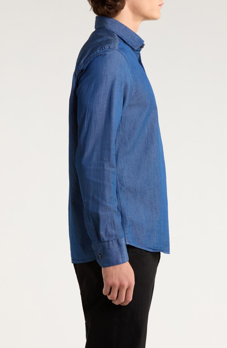 Robert Barakett Grantley Long Sleeve Denim Button-Up Shirt, Alternate, color, Navy