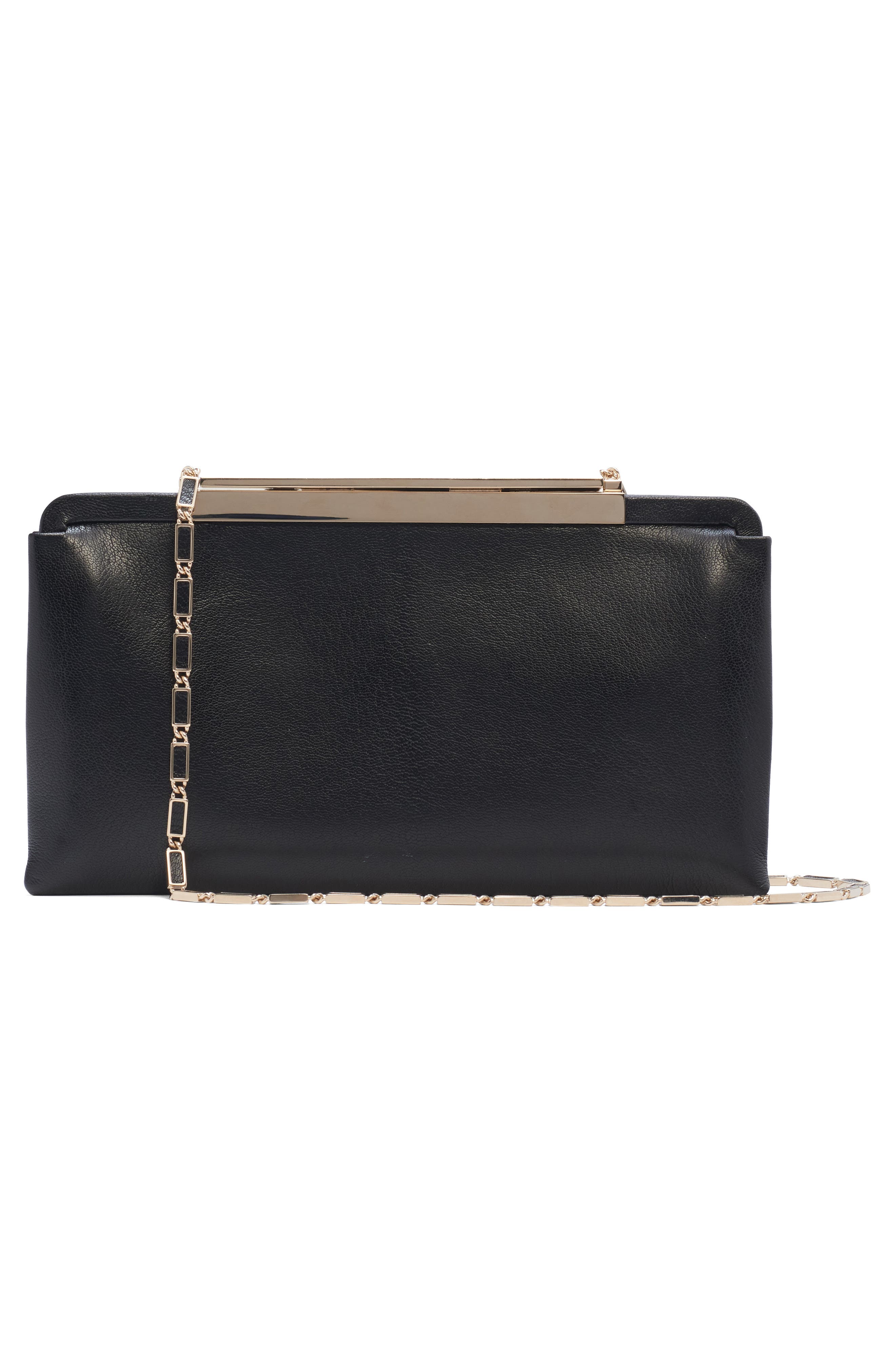 TOM FORD Supple Grained Leather Clutch, Alternate, color, 1N001 Black