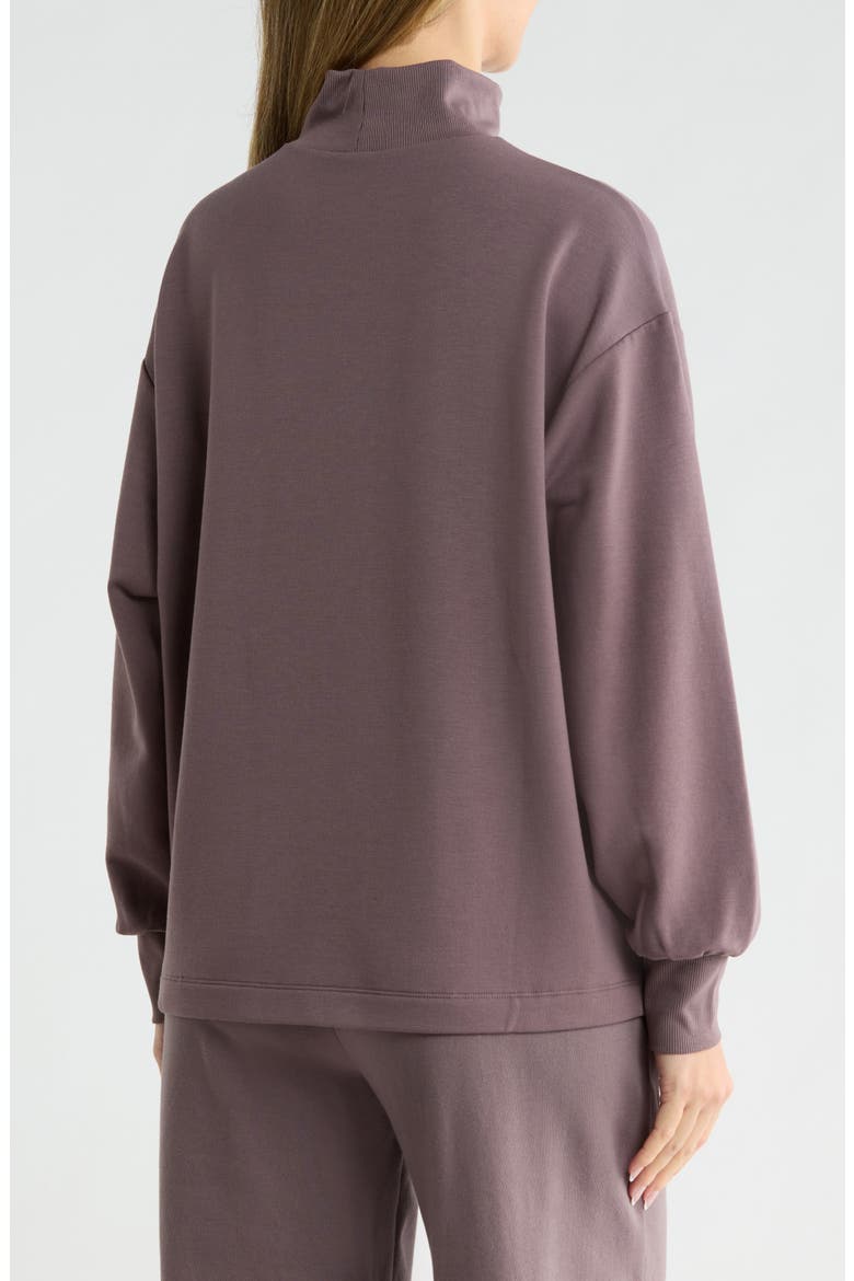 Cozy Whisper Mock Neck Tunic, Alternate, color, GREY PLUM