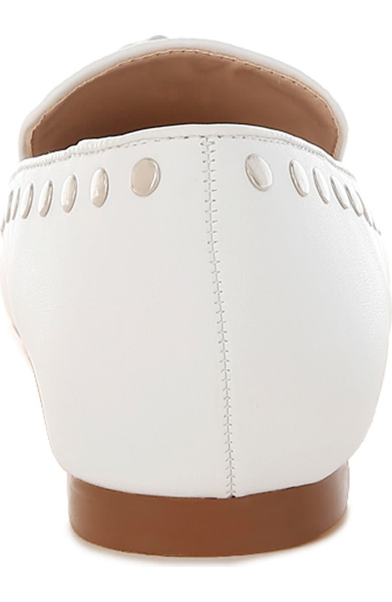 Rag & Co Philoha Studded Tassel Loafer, Alternate, color, White