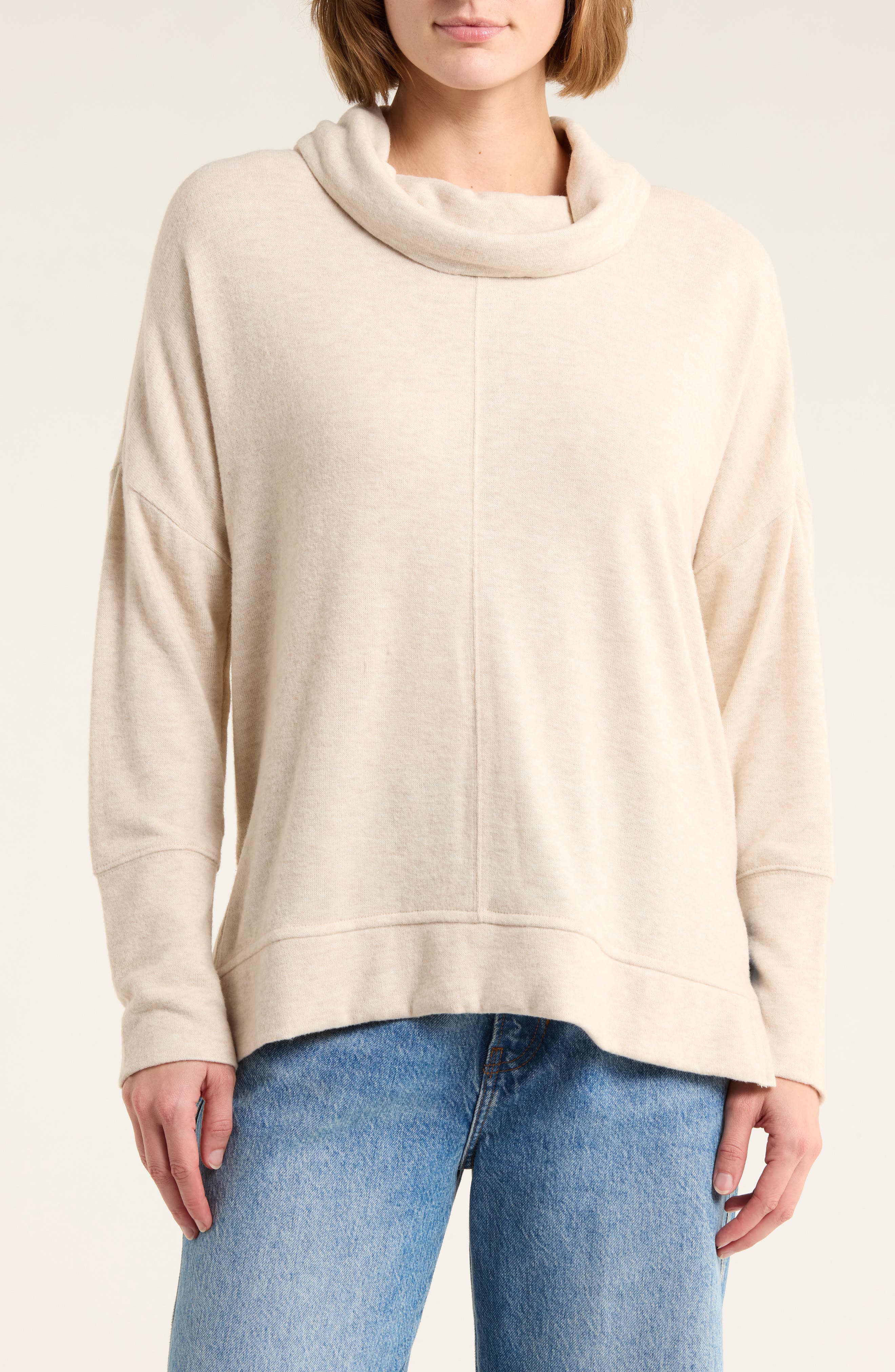 Cowl Neck Long Sleeve Tunic Top - image 5