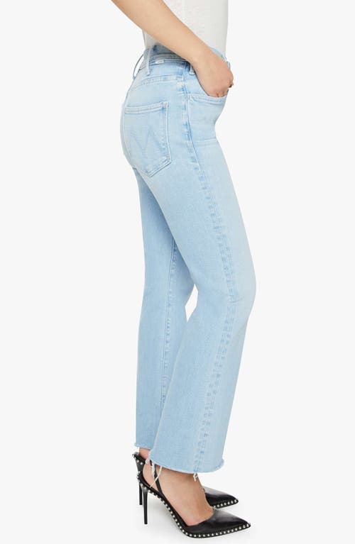 Mother The Hustler Frayed Ankle Jeans In Blue