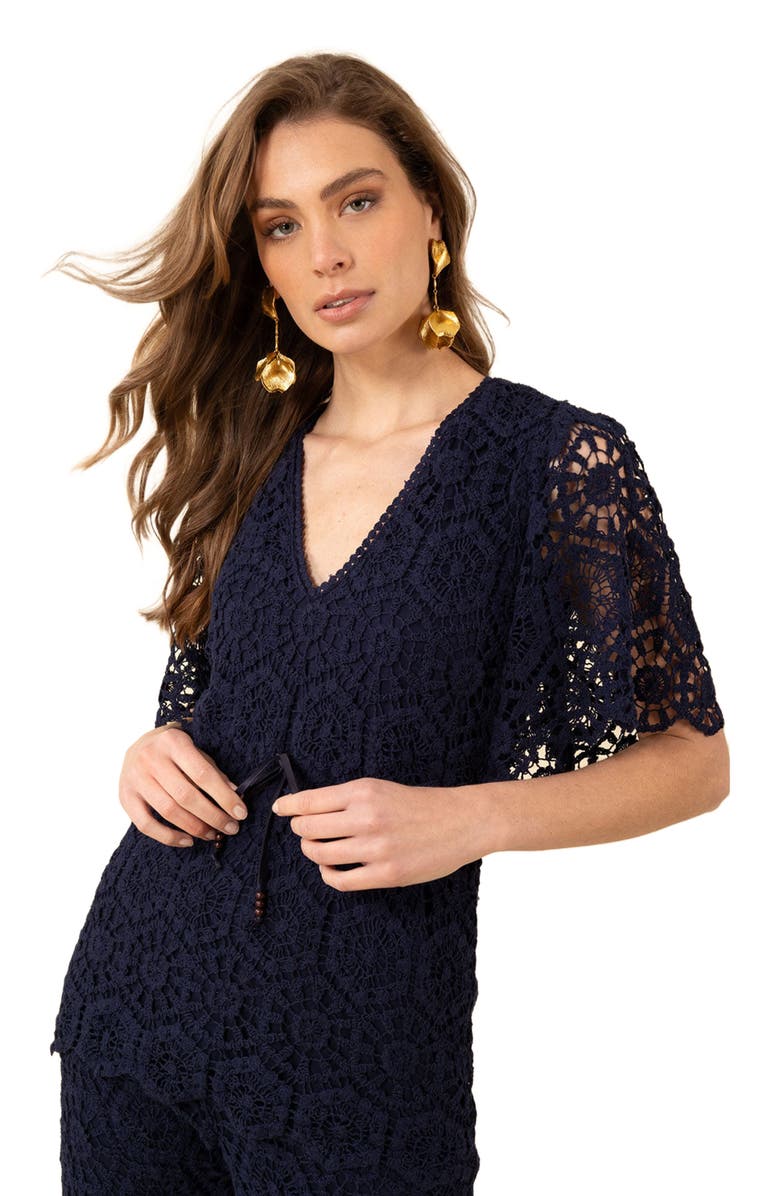 Hale Bob Oakleigh Crochet Top, Alternate, color, 