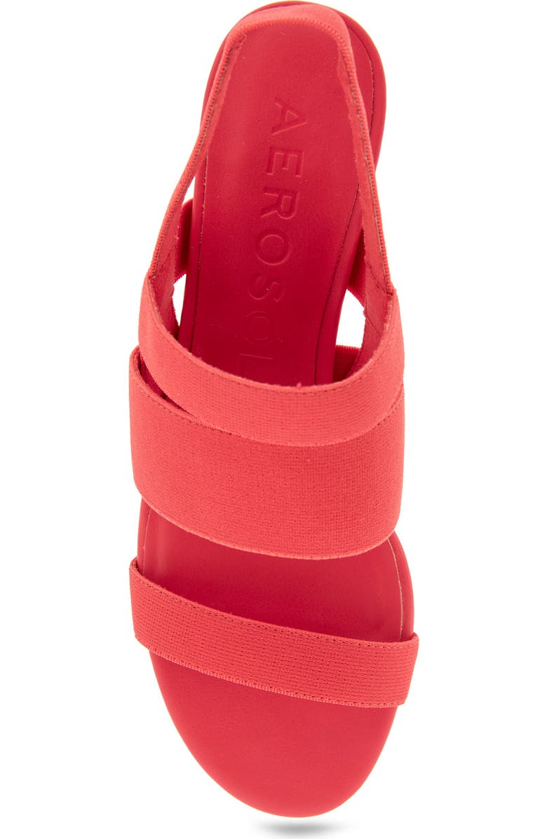 Aerosoles Chara Woven Block Heel Sandal - Multiple Widths Available, Alternate, color, Coral Elastic Fabric