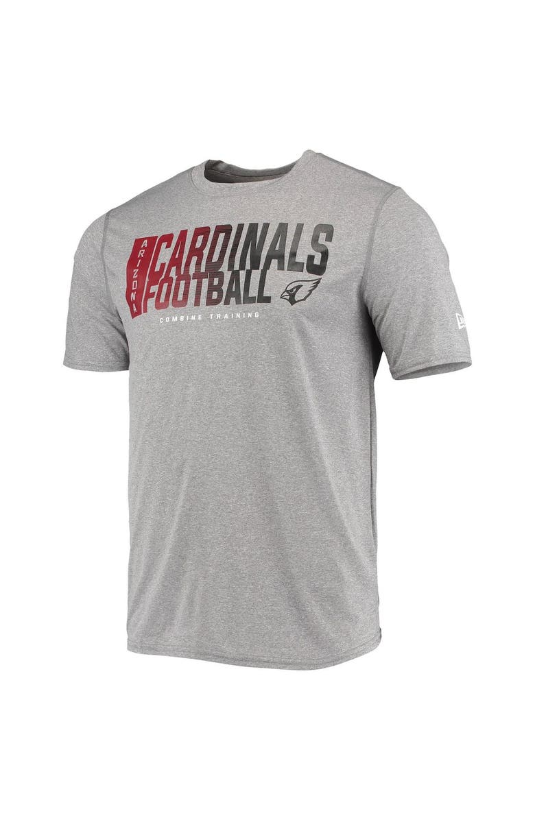 New Era Men's New Era Heathered Gray Arizona Cardinals Combine Authentic Game On T-Shirt, Alternate, color, 