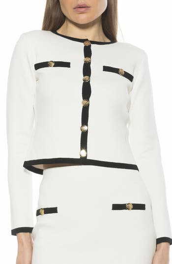 Alexia Admor Maia Knit Cardigan In Ivory