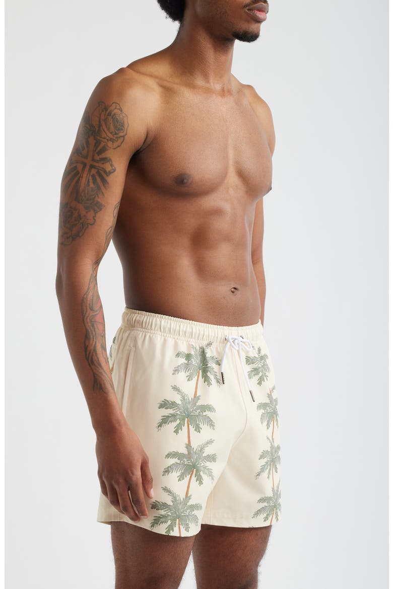 Palm Row Swim Trunks, Alternate, color, LIGHT GREEN