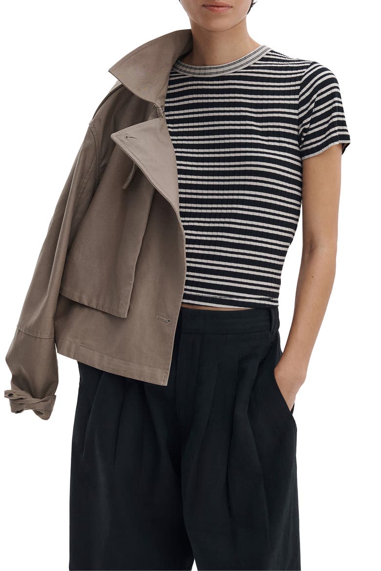 Luca Rib Stripe T-Shirt, Alternate, color, IVORY/BLACK MULTI