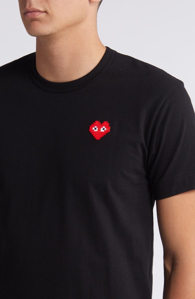 Comme des Garçons PLAY Pixel PLAY Appliqué T-Shirt, Alternate, color,