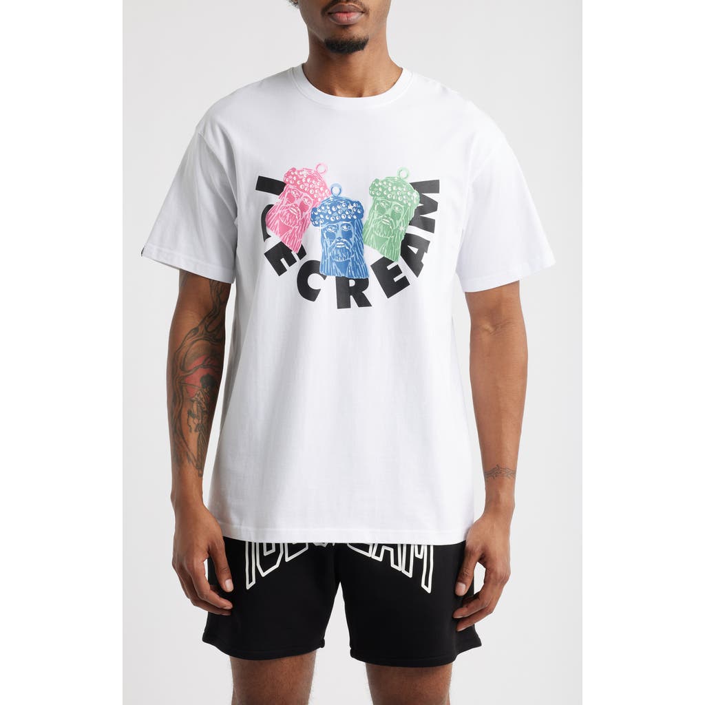 Icecream Pieces Graphic T-shirt In White