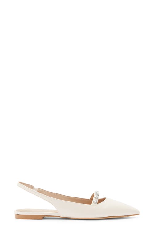 Stuart Weitzman Faux Pearl Slingback Pump In White