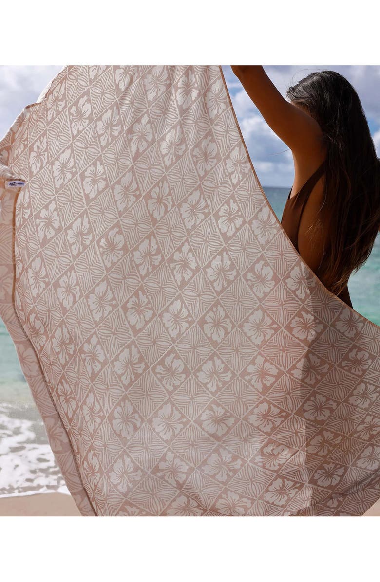 Tag Aloha Print Pareo Scarf, Alternate, color, Local Motion - Hibiscus Tile