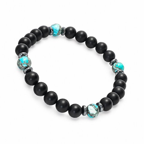 Mens Emperor Stone Stretch Bracelet