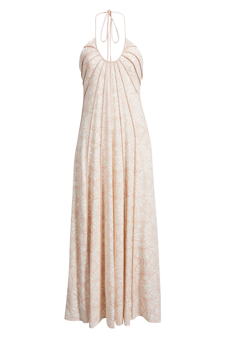 The Novia Halter Maxi Dress, Alternate, color, CAMEO ROSE