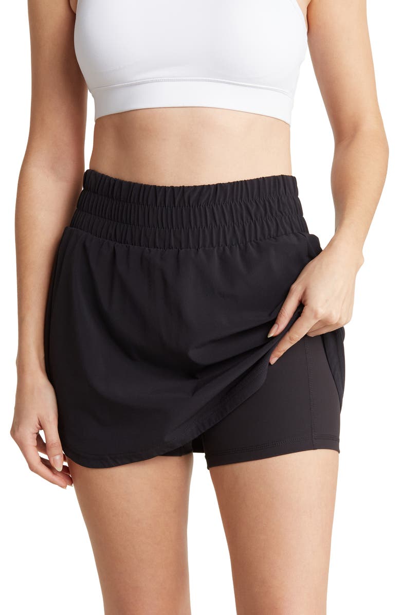Z by Zella Interval High Waist Skirt, Alternate, color, Black