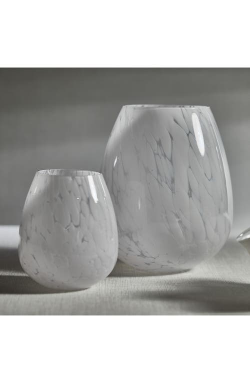 Zodax Laval Confetti Glass Vase In White