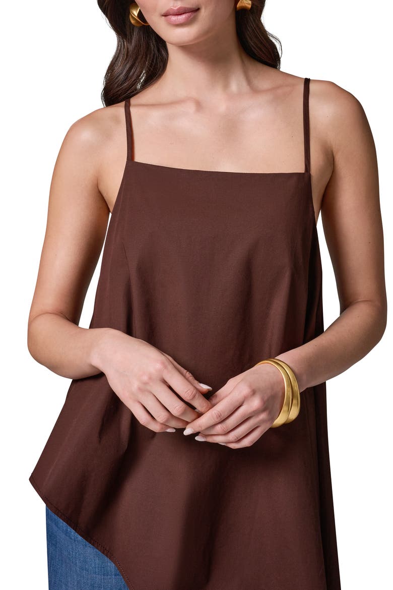 Asymmetric Stretch Poplin Top, Alternate, color, CANYON