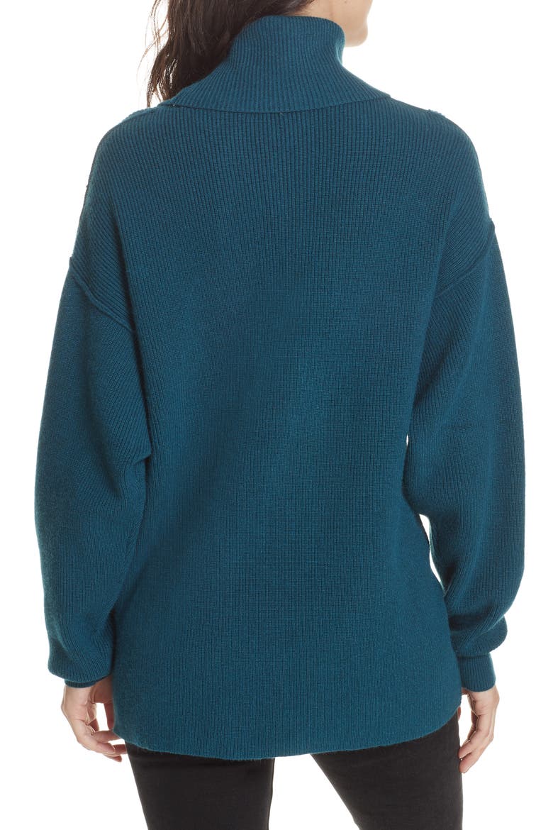 Softly Structured Knit Tunic, Alternate, color, DEEP JADE