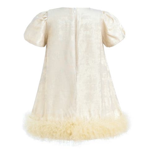 Shop Mimi Tutu Teacup Frill Dress In Gold
