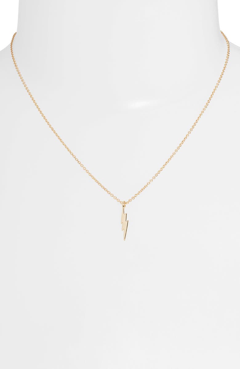 Bryan Anthonys Made of Lightning Pendant Necklace, Alternate, color, Gold
