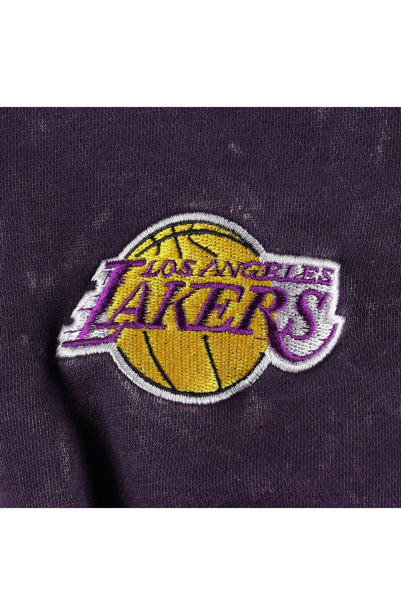 THE WILD COLLECTIVE Unisex The Wild Collective Purple Los Angeles Lakers Tonal Acid Wash Pullover Hoodie, Alternate, color, Purple