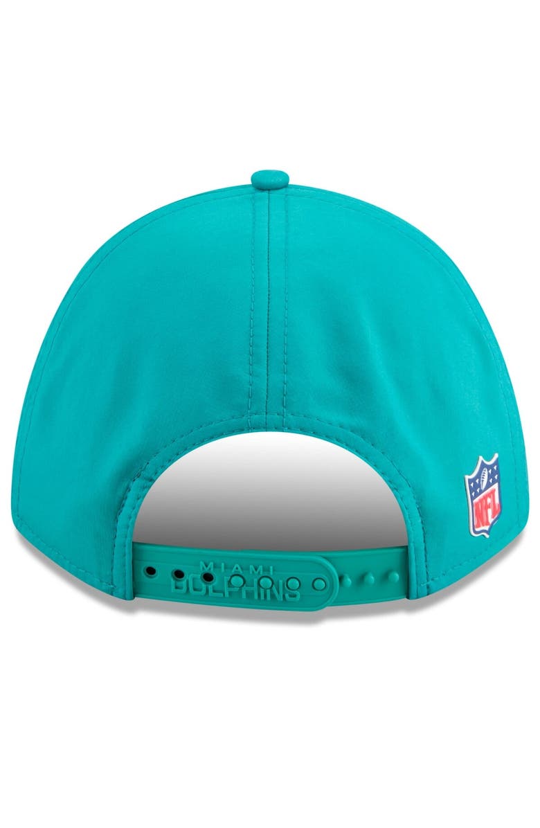 New Era Men's New Era Aqua Miami Dolphins 2025 Sideline Throwback M-Crown 9FORTY Adjustable Hat, Alternate, color, Aqua