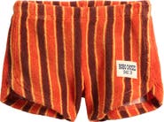 Bobo Choses Brick Stripe Organic Cotton Blend Terry Shorts