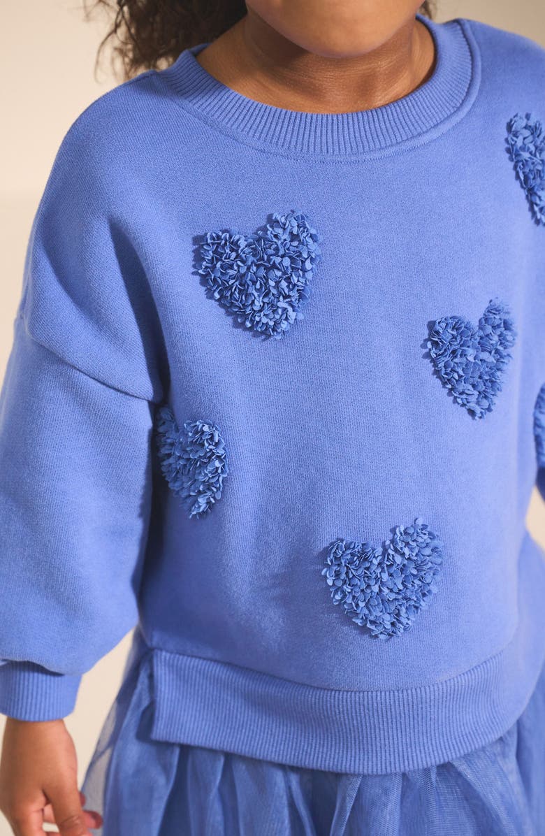 NEXT Kids' Heart Sweater & Skirt Set, Alternate, color, Blue