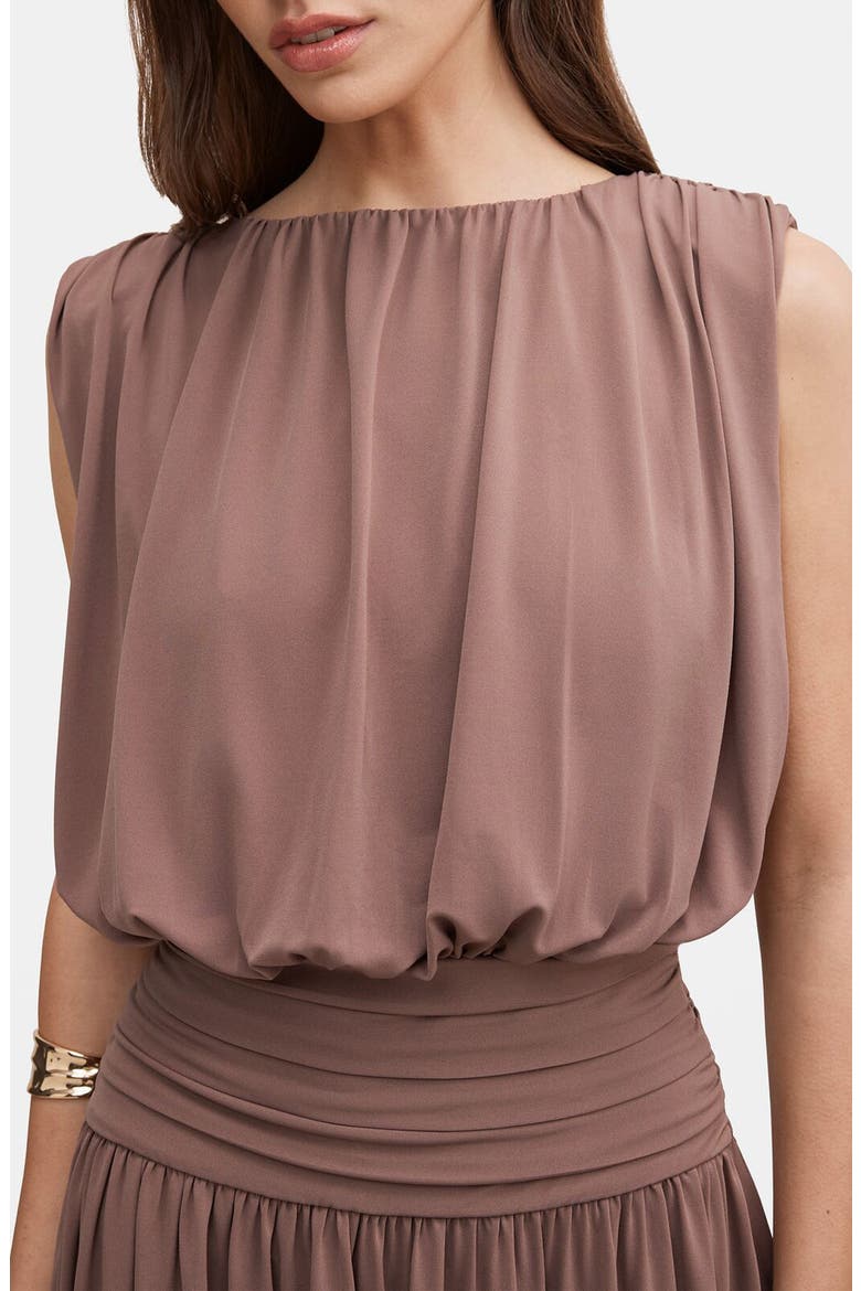 Florabelle Bubble Bodice Maxi Dress, Alternate, color, MOCHA